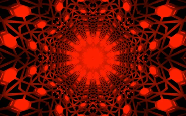 Túnel Neon Vermelho Vórtice Mandala Vj Loop 60fps Protetor de Tela 16:10 macbook
