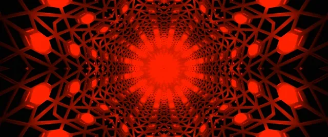 Rotes Mandala Neon Tunnel VJ Loop 2.39:1 Cinemascope 60fps Screensaver