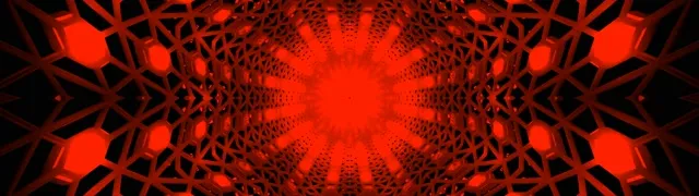 Terowong Neon Merah Mandala Pusaran 32:9 Super Ultralebar 60fps Penyelamat Skrin Vj Loop