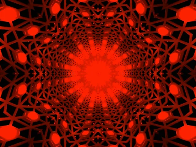 霓虹隧道红色曼陀罗漩涡 VJLoops 4:3 经典 60fps 屏保