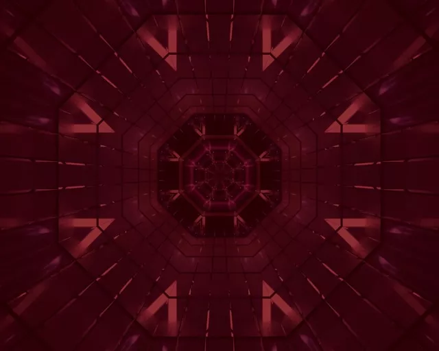 Tunel Neon Roșu Screensaver 5:4 Industrial 60fps VJ Loop PC Laptop