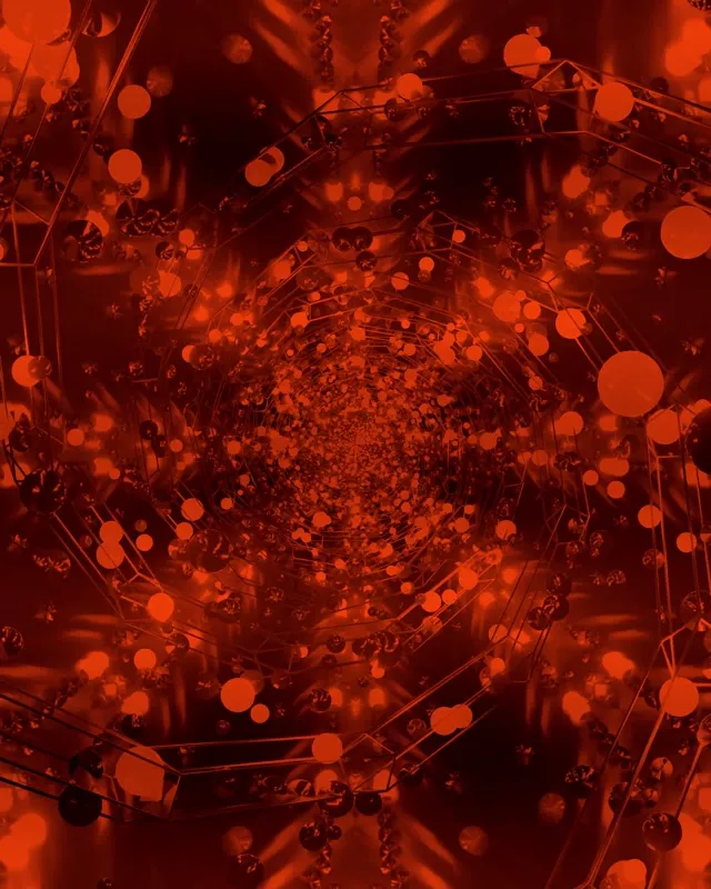 紅色霓虹燈隧道螢幕保護程式 60fps 4:5 Instagram VJ Loop PC 筆電