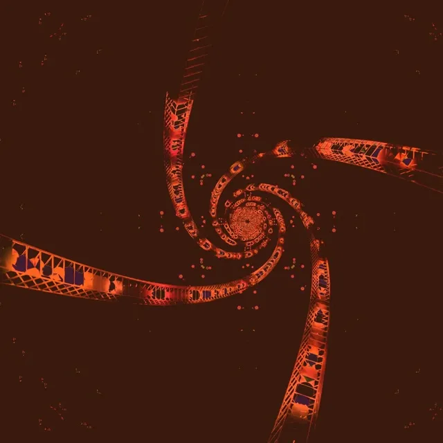 Neon Tunnel Spiral Vortex VJ Loop 1:1 Kwadrat 60fps Screensaver