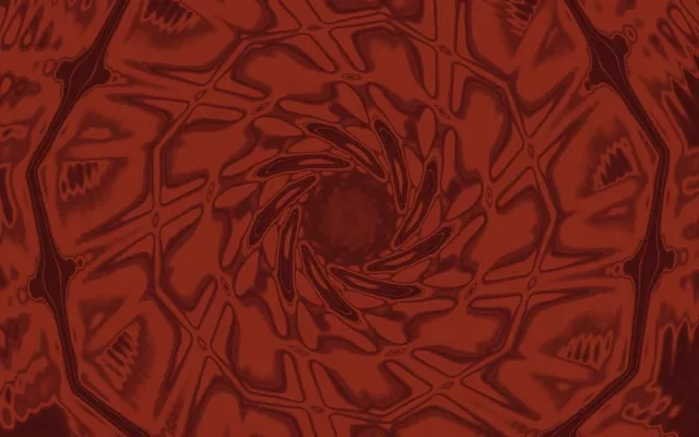 Red Swirling Octagon Neon Tunnel VJ Loop 16:10 Macbook 60fps Screensaver