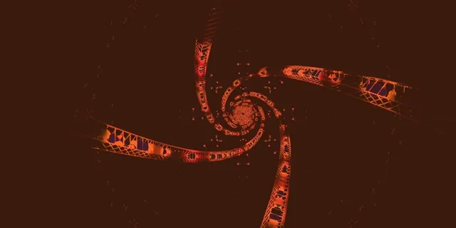 Neon Tunnel Fractal Spiral Vortex VJ Loop 2:1 Univisium 60fps Screensaver