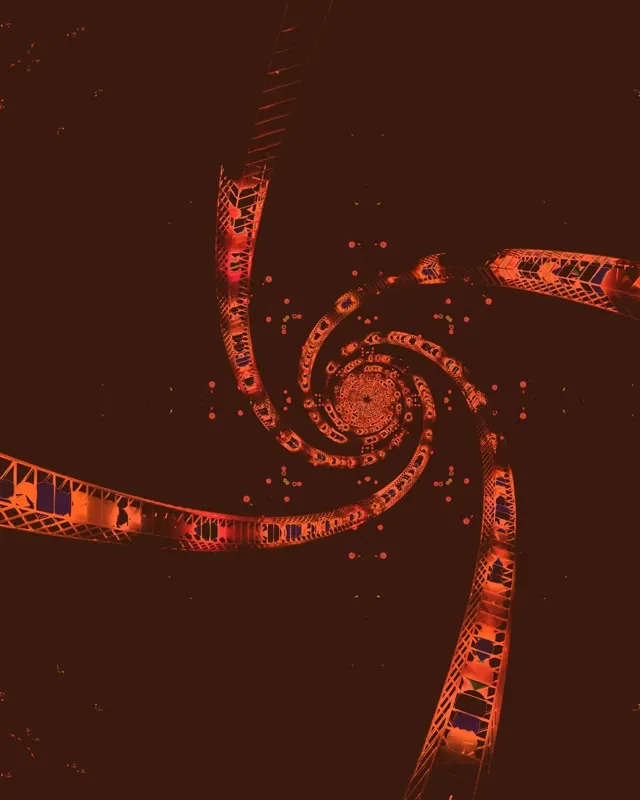 Neon Tunnel Red Spiral Vortex VJ Loop 60fps 4:5 Instagram Screensaver