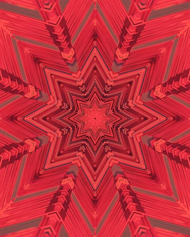 Crvena Zvezda Fraktalni Kaleidoskop Neon Tunel Vj Loop 4:5 Instagram 60fps Čuvar Ekrana