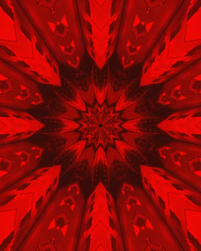 Tunel Neon Roșu Stea Calidoscop 60fps Screensaver PC Laptop VJ Loop 4:5 Instagram