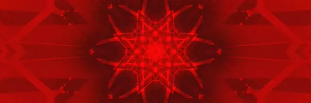 كاليدوسكوب نجمة حمراء نفق النيون VJ Loop 3:1 Triple Wide 60fps شاشة توقف