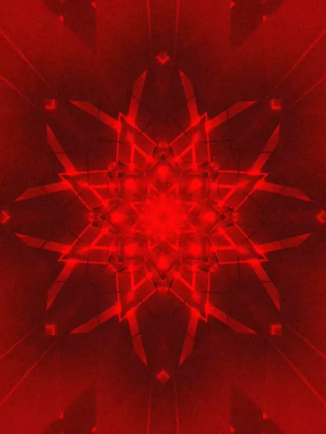 Gorri Neon Tunela Izar Kaleidoskopioa VJ Loop 3:4 iPad Portrait 60fps Pantaila-babesa