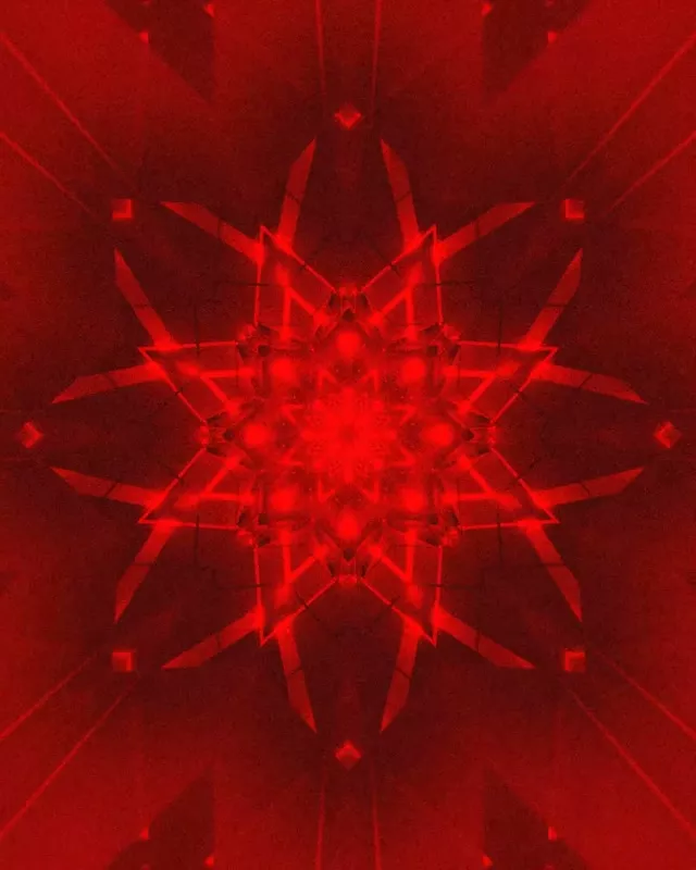 红色分形万花筒霓虹隧道 VJ Loop 4:5 Instagram 60fps 屏幕保护程序