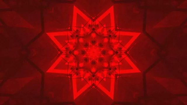 Rød Neon Tunnel Stjerne Kalejdoskop pauseskærm 4K UHD 60fps VJ Loop