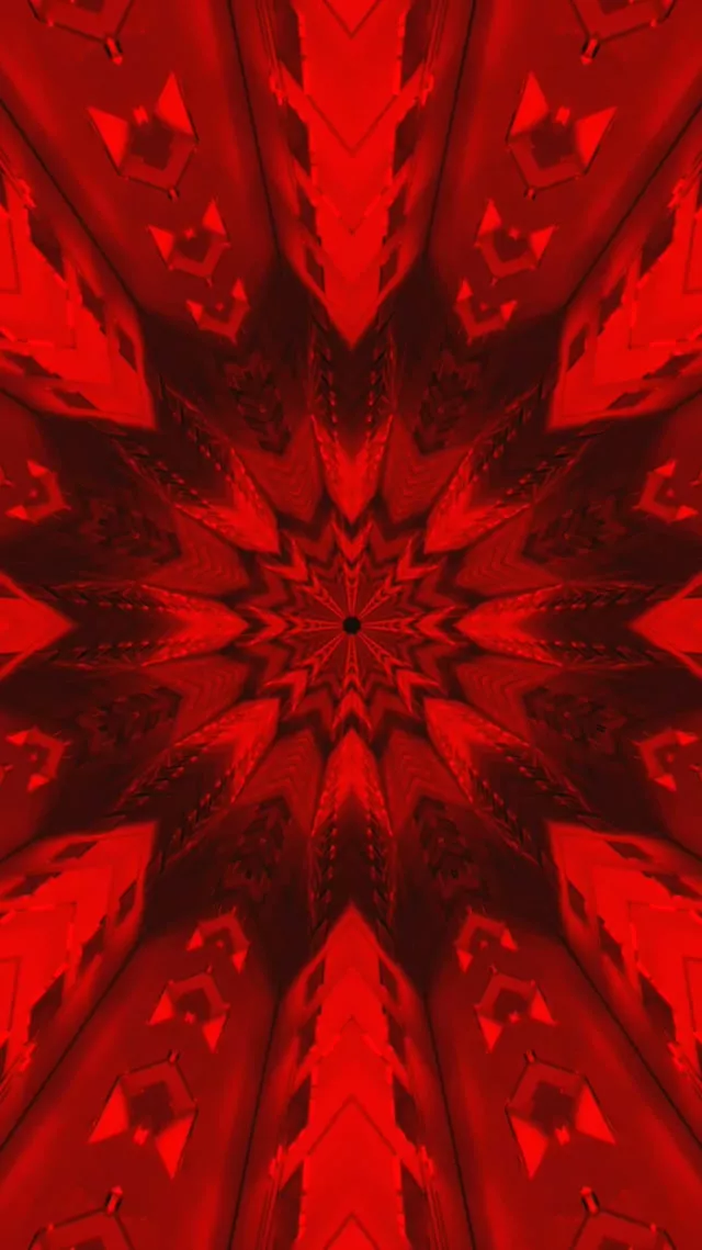 红色霓虹隧道星屏幕保护程序 60fps 9:16 Reels VJ Loop