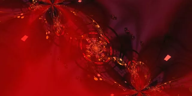 Red Neon Tunnel VJ Loop 2:1 Univisium 60fps Screensaver Pulsating Geometric Burst