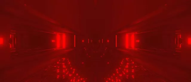 Twnnel Neon Coch VJLoops 21:9 Ultralydan 60fps Arbed Sgrin Grid Tywynol