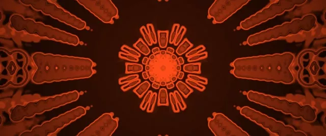 წითალი ნეონის ტუნელი კალეიდოსკოპი აფეთქება VJLoops 2.39:1 Cinemascope 60fps Screensaver