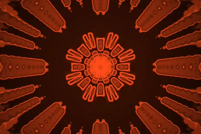 Tuneli Neon Mandala Radial 60fps VJ Loop Live Wallpaper 3:2 Screensaver