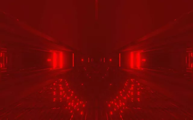 Piros Neon Alagút VJ Loop 60fps Izzó Pontok Képernyővédő 16:10 MacBook