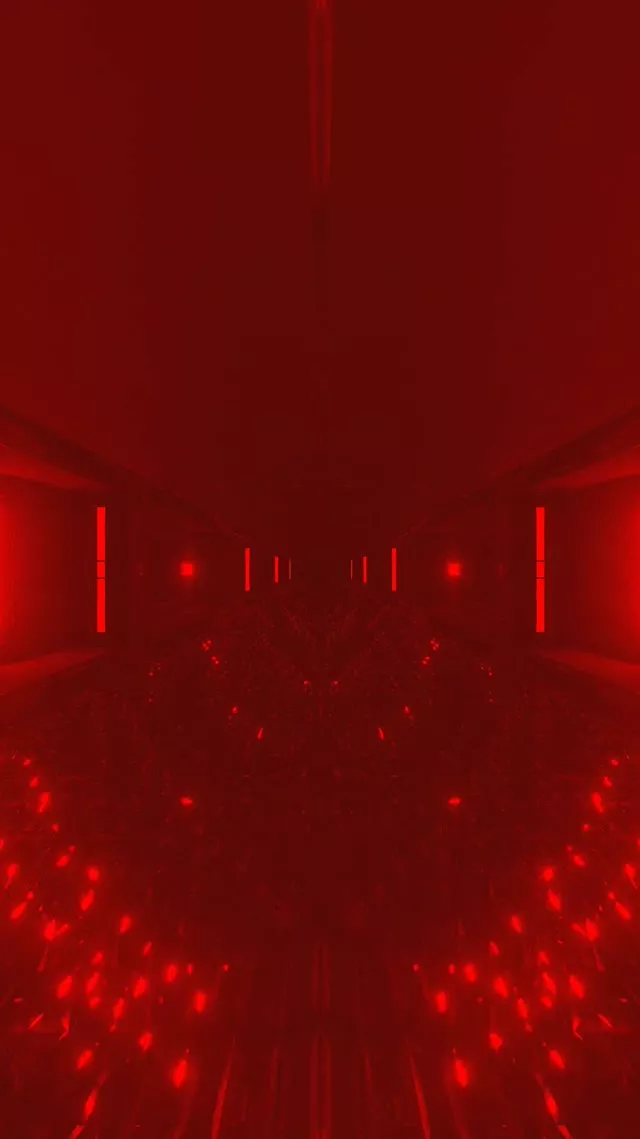 रेड नियॉन टनल VJLoops 9:16 Reels 60fps स्क्रीनसेवर चमकता कॉरिडोर