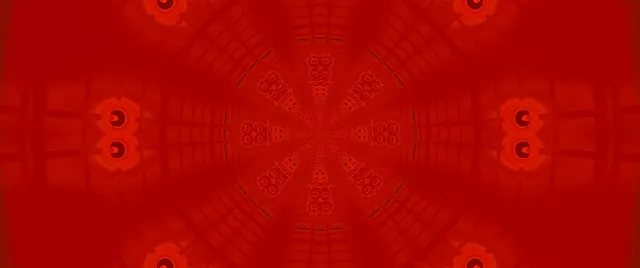 紅色八邊形霓虹隧道 VJ 迴圈 2.39:1 電影寬銀幕 60fps 螢幕保護程式