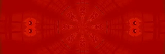 紅色霓虹隧道八邊形漩渦 VJ Loop 3:1 三倍寬 60fps 螢幕保護程式