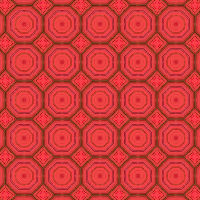 Rød Oktagon Neon Tunnel Pauseskærm 1:1 Kvadrat 60fps VJ Loop