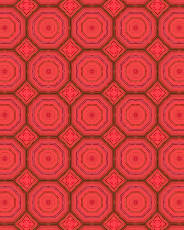 Tunel Neon Octagon Roșu Screensaver 60fps 4:5 Instagram VJ Loop