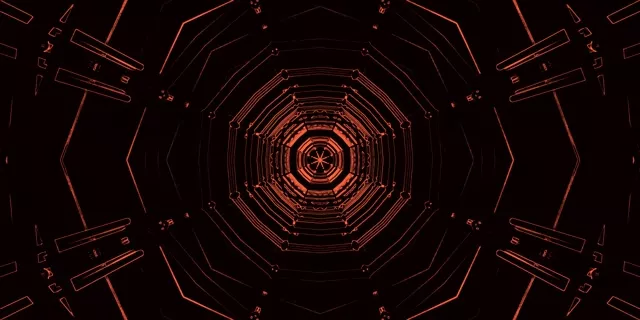 Rdeči Osemkotnik Neon Tunel VJLoops 2:1 Univisium 60fps Ohranjevalnik Zaslona