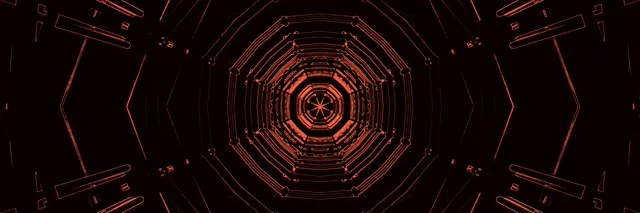 Punane Kaheksanurk Neontunnel VJLoops 3:1 Kolmekordne Lai 60fps Ekraanisäästja