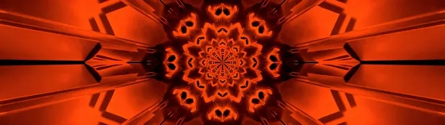 Red Orange Mandala Neon Tunnel Screensaver 32:9 Super Ultrawide 60fps VJ Loop