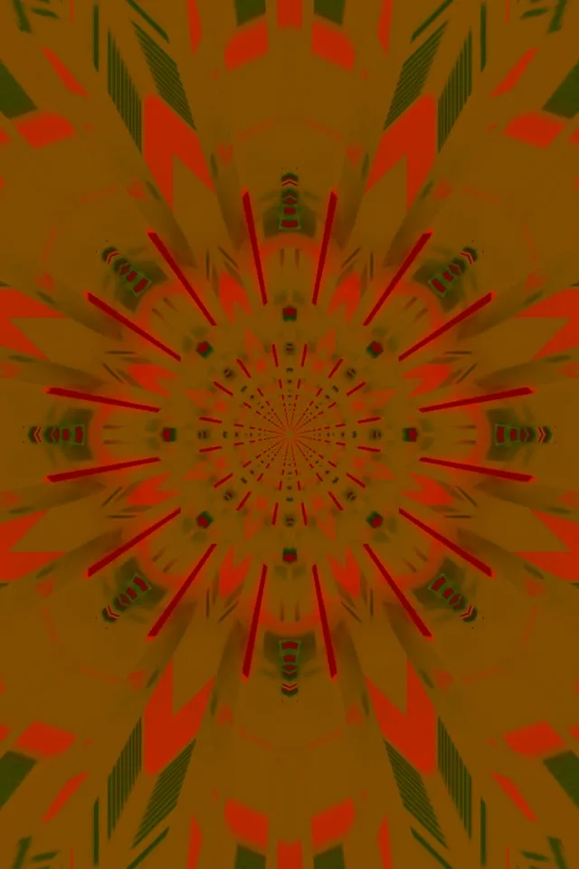 Neon Tunnel Kaleidoskoop Burst VJ Loop 2:3 Photo Portrait 60fps Ekraanisäästja