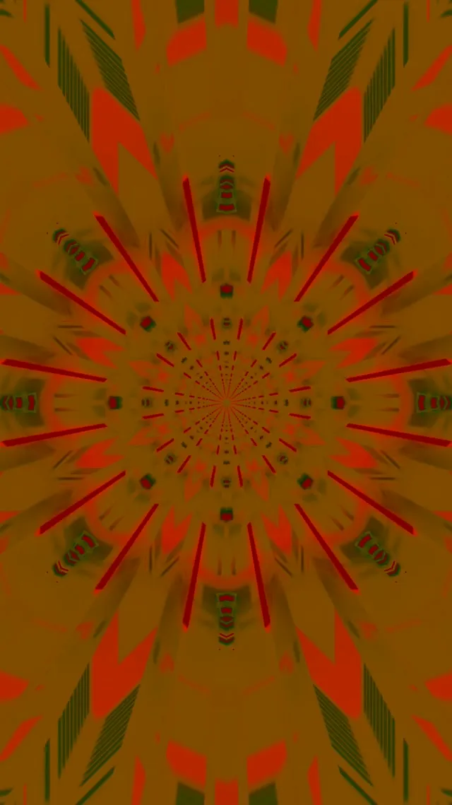 Neon Tunel Kaleidoskopoa Burst VJ Loop 9:16 Reels 60fps Pantaila-babeslea