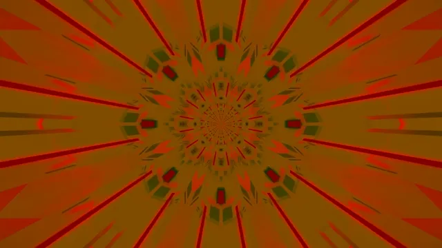Red Orange Neon Tunnel Kaleidoscope 4K UHD 60fps näytönsäästäjä VJ Loop