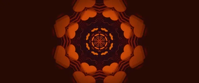 Neon Tunnel Rot Mandala Vortex VJ Loop 2.39:1 Cinemascope 60fps Bildschirmschoner