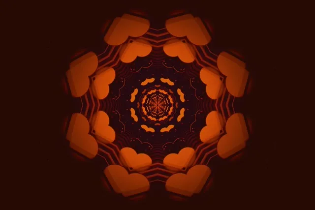 Neonový tunel Desaťuholník Mandala VJ Loop 3:2 Surface 60fps Šetrič obrazovky