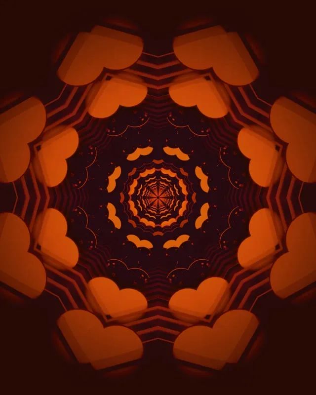 霓虹隧道红橙曼荼罗漩涡 VJLoops 4:5 Instagram 60fps 屏保