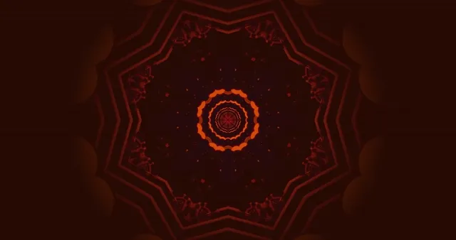 Vörös Narancssárga Neon Alagút Képernyővédő 4K UHD 60fps VJ Loop