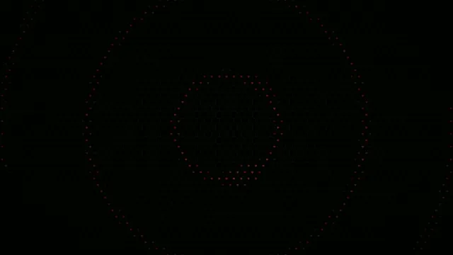 Red Particle Circle Animation on Black Background 4K