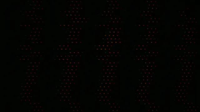 Red Particle Dots Grid Pattern on Black Background