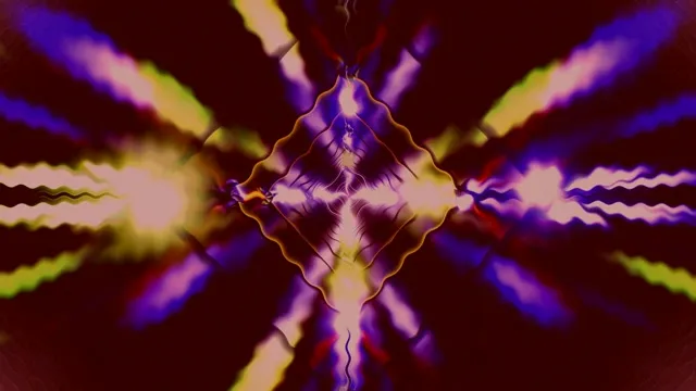 Red Pink Neon Tunnel Geometry VJ Loop | 4K 60fps Electronic Screensaver