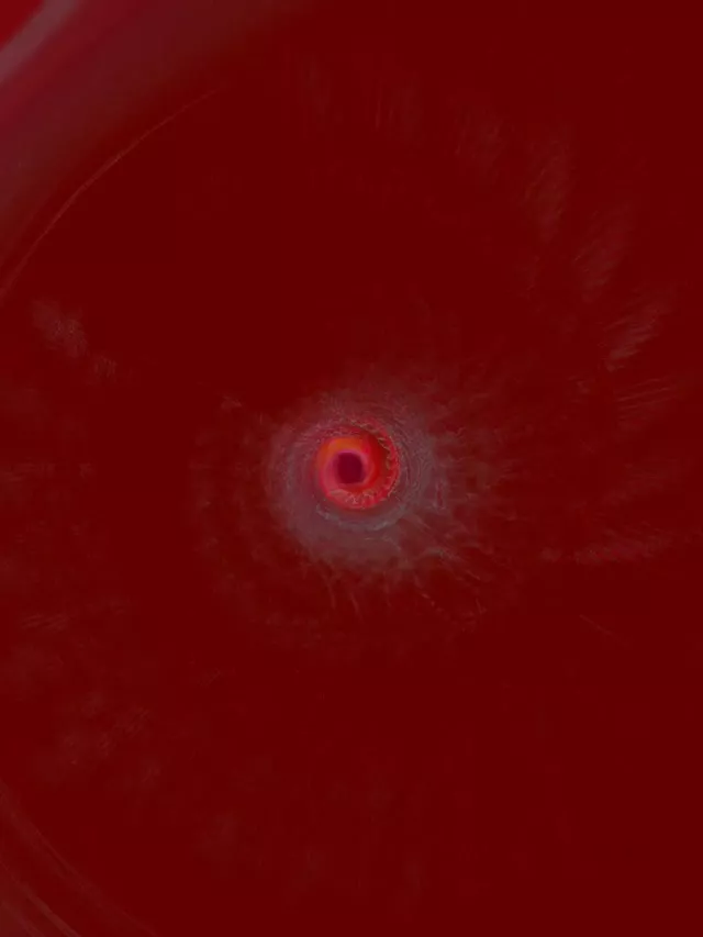 Červený pulsující neonový tunel | 3:4 iPad Portrait | 60fps VJ Loop Screensaver