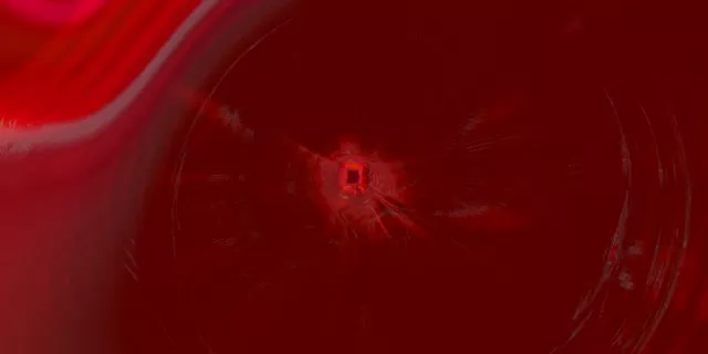 Red Pulsating Vortex Neon Tunnel VJLoops 2:1 Univisium 60fps Screensaver