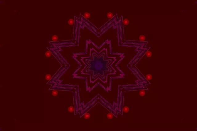 ネオントンネル 赤星万華鏡 VJ Loop 3:2 Surface 60fps スクリーンセーバー