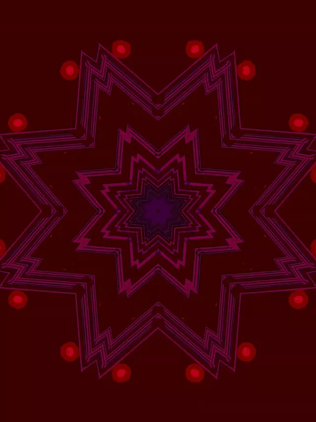 Neon Tunel Gorria Izar Kaleidoskopia Vj Loop 3:4 iPad Portrait 60fps Pantaila-babeslea
