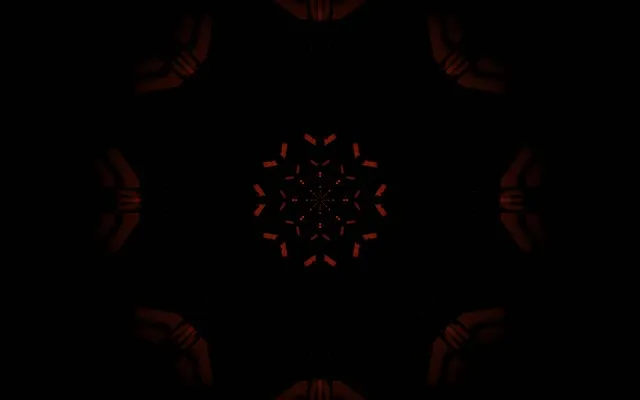 레드 프랙탈 스노우플레이크 네온 터널 VJ Loop 60fps 16:10 MacBook 화면보호기