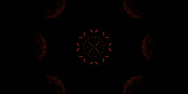 Copo de Nieve Rojo Túnel Neón Vj Loop 2:1 Univisium 60fps Salvapantallas