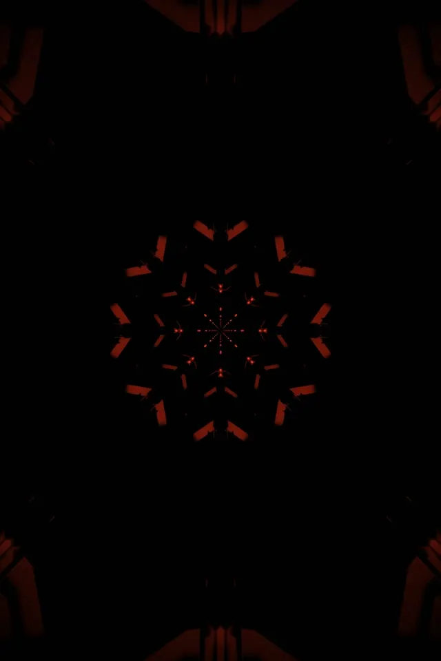 Red Snowflake Neon Tunnel Vj Loop 2:3 Photo Portrait 60fps Screensaver