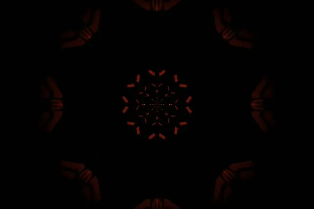 Vj loop Neon Tunnel Vörös Hópehely Fraktál 3:2 surface 60fps képernyővédő