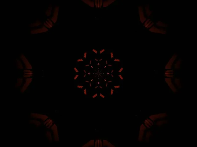 Vj loop Neon Tunel Crvena Pahuljica Fraktal 4:3 Classic 60fps Screensaver