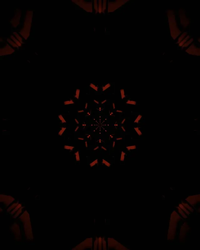 Красная Снежинка Неоновый Туннель Vj Loop 60fps 4:5 Instagram Заставка